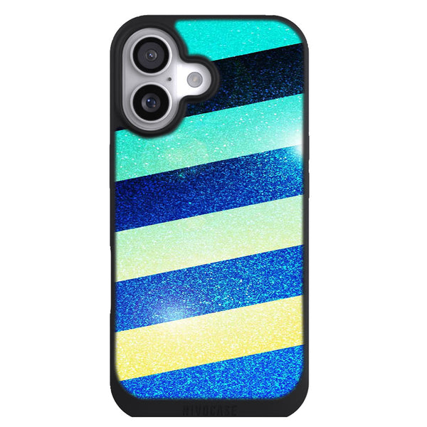 Coque iPhone 17 Aesthetic striped colorful glitter - MaCoquePerso