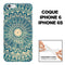 Blue Organic Mandala, Coque iPhone 6