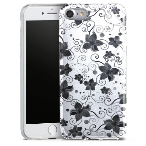 Black Flowers | Coque en Silicone, Verre | Tpu Antichocs | Protection Compatible smartphones iPhone - MaCoquePerso
