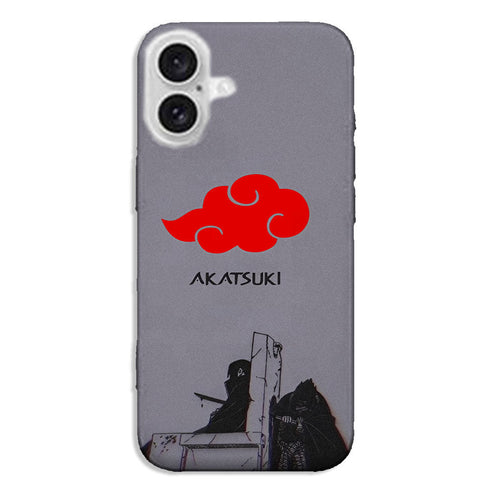 Coque iPhone Akatsuki organisation, disponible pour iPhone X, XR, XS, XS Max, iPhone 11, iPhone 12, iPhone 13, iPhone 14, iPhone 15, iPhone 16, iPhone 17, collection manga naruto pour Apple