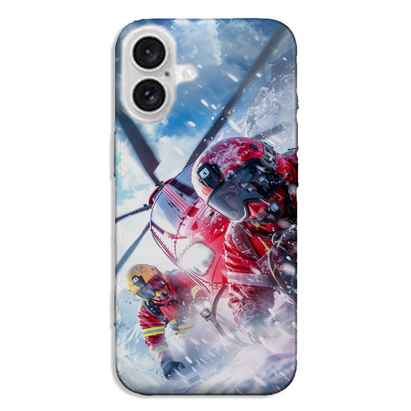 Coque iPhone INTERVENTION POMPIER SECOURS EN MONTAGNE HDR & Surréaliste - MaCoquePerso