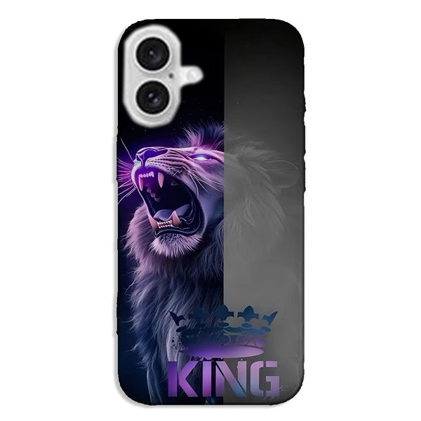 Coque iPhone Lion King Neon Violet