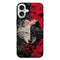 Coque iPhone Loup Noir et Blanc en Illustration