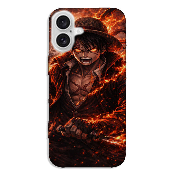 Luffy des flammes et des Tempetes | Coque iPhone