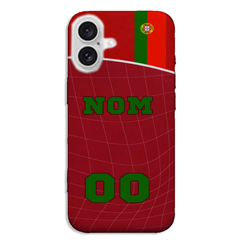 Coque Équipe du Portugal Foot personnalisée pour iPhone