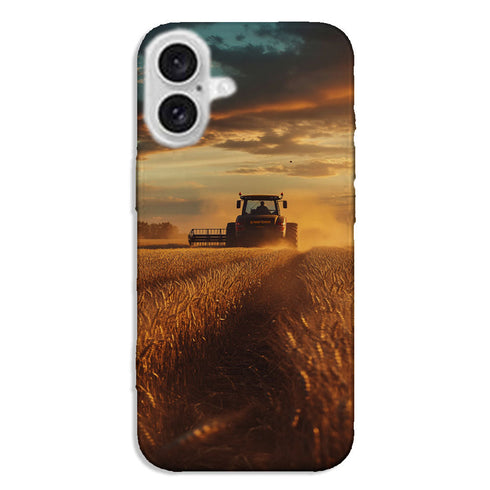 Coque de téléphone iPhone tracteur New Holland dans les champs de blé