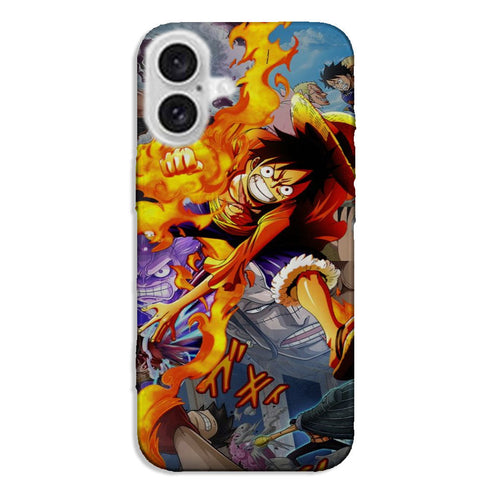 Coque iPhone One Piece Luffy Attack - MaCoquePerso