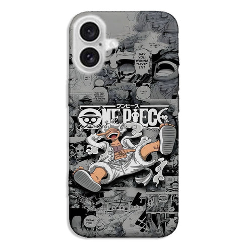 One Piece Luffy Gear 5 Noir et Blanc | Coque iPhone