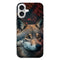 Coque iPhone Portrait de loup majestueux en foret d 'automne