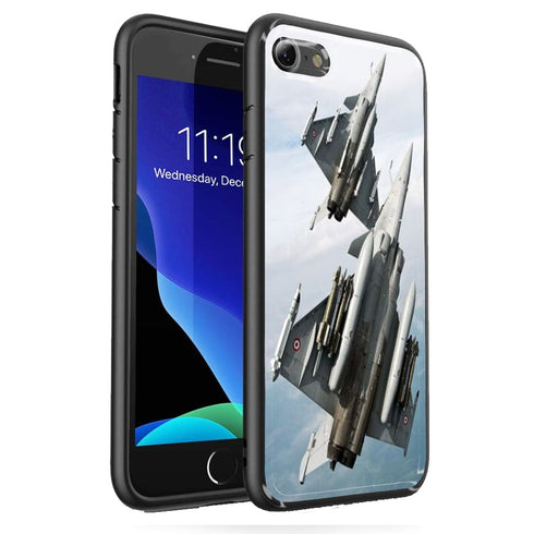 Coque Avion Rafale En Vol iPhone SE 2020 | Housse Tpu + Verre Trempé | Anti Chocs , Motif Avion Armée MaCoquePerso