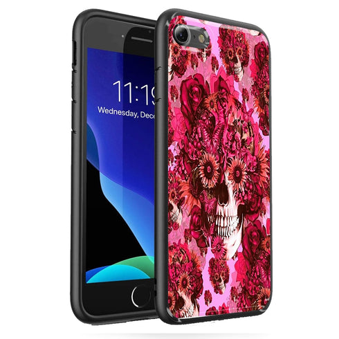 Girl Power Tattoo, Coque SE 2 ( 2020 ) en Verre Trempé Skulls