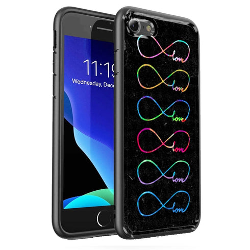 Colori Noir, Coque de Verre Trempé iPhone SE 2020