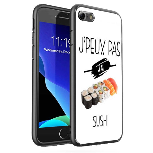 Coque Solide pour iPhone SE 2020 Je Peux pas j'ai Shushi