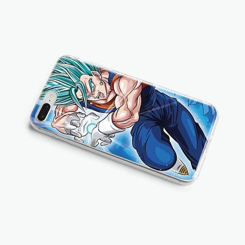 Super Vegeta Bleu - Coque arrière iPhone SE 2020 - Vue surface