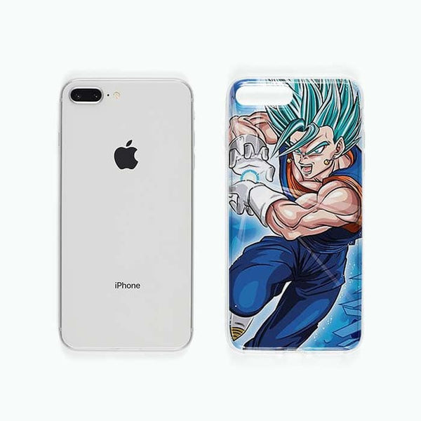 Super Vegeta Bleu - Coque arrière iPhone SE 2020 - Vue de Face