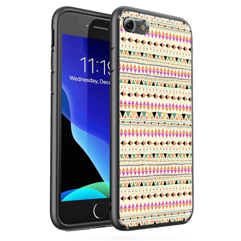 Indie Summer | Coque iPhone SE 2020 | Housse protection Silicone, Tpu, Antichocs, Verre Trempé | Collection Azteque MaCoquePerso