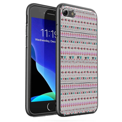Pink Indie Summer | Coque iPhone SE 2020 | Housse protection Silicone, Tpu, Antichocs, Verre Trempé | Collection Aztec MaCoquePerso