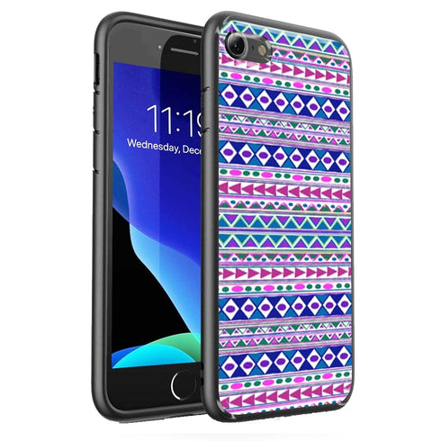 Coque en Verre Trempé Tribalfest pink and purple aztec pour iPhone SE 2020