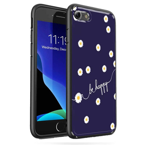 Coque de Verre Trempé Happy Daisy iPhone SE 2020