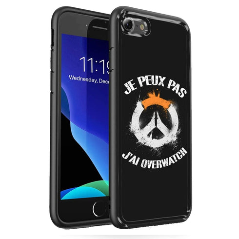 Coque Je Peux Pas J'ai Overwatch iPhone SE 2020 | Housse Silicone | Anti-chocs, Bumper + Verre Trempé , Collection Jeux en ligne MaCoquePerso