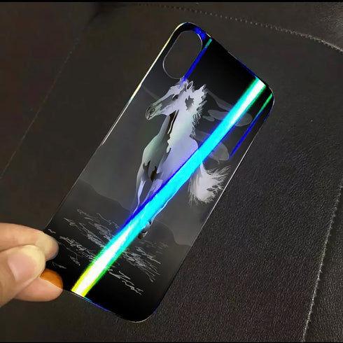 Coque anti chocs iPhone X Cheval au Galop en Plexi