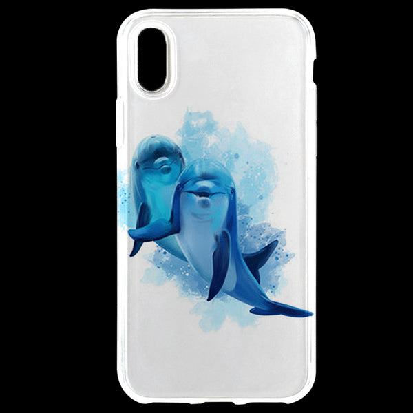 Dauphins Bleus - Coque iPhone XR