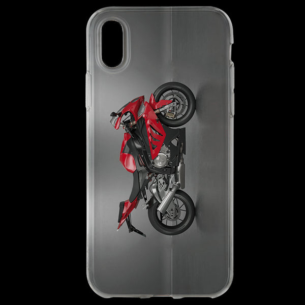 Coque iPhone XR Moto de Couleur Rouge