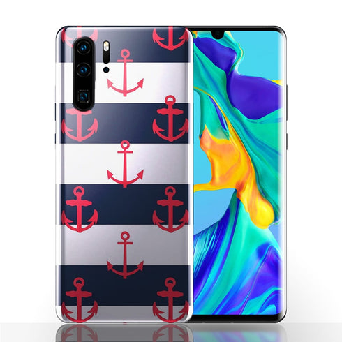 Coque téléphone Mariniere Blanc Bleu à Marseille pour Huawei P30