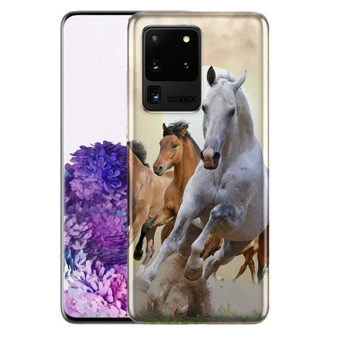 Chevaux au Galop | Coque pour samsung S20 cheval | Plaque de verre trempé S20 personnalisée MaCoquePerso