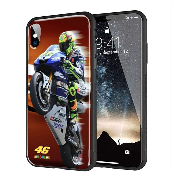 Coque renforcée en Verre Trempé pour iPhone X, XR, XS, Motif Fan de Yamaha Vr6 Doctor