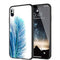 Coque renforcée en verre Motif Branche Bleu pour iPhone, Samsung, Huawei
