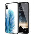 Coque renforcée en verre Motif Branche Bleu pour iPhone, Samsung, Huawei
