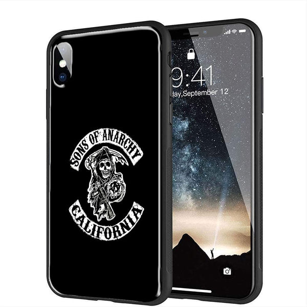 Coque Hybride de Verre Sons Of Anarchy pour smartphones Samsung, iPhone, Huawei