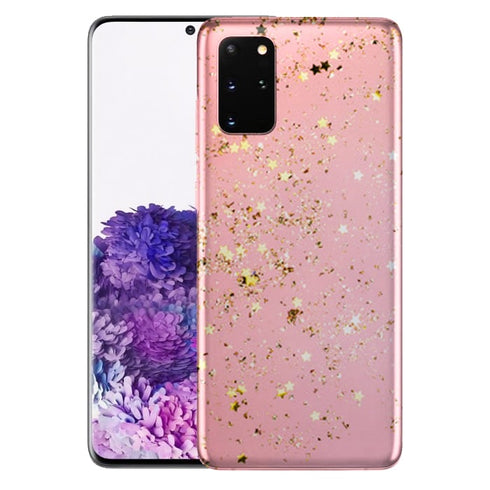 Coque samsung S20 rose paillette