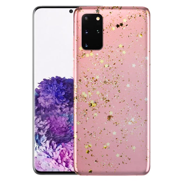 Coque samsung S20 rose paillette