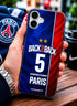 Coque Champion Back2Back 5 bleu style football edition Paris - MaCoquePerso