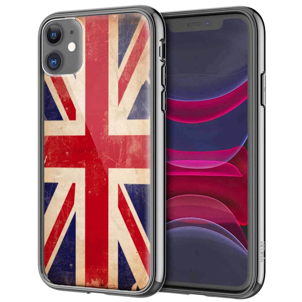 Coque Drapeau Union Jack Vintage pour Smartphones iPhone, Samsung, Huawei