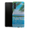 Coque ultra protection Samsung Galaxy A13 5G Palm Trees - MaCoquePerso - Nature, motif bleu à feuillage tropical