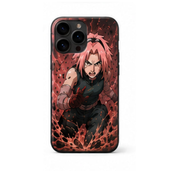 Coque Sakura Haruno Naruto pour iPhone Samsung Oppo Xiaomi en silicone avec impression UV HD