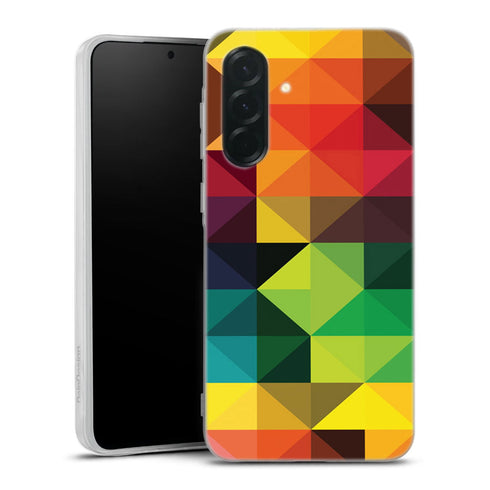 Coque pour Samsung A36 5G Intermezzo, aesthetic brillante, formes geométriques multicouleurs
