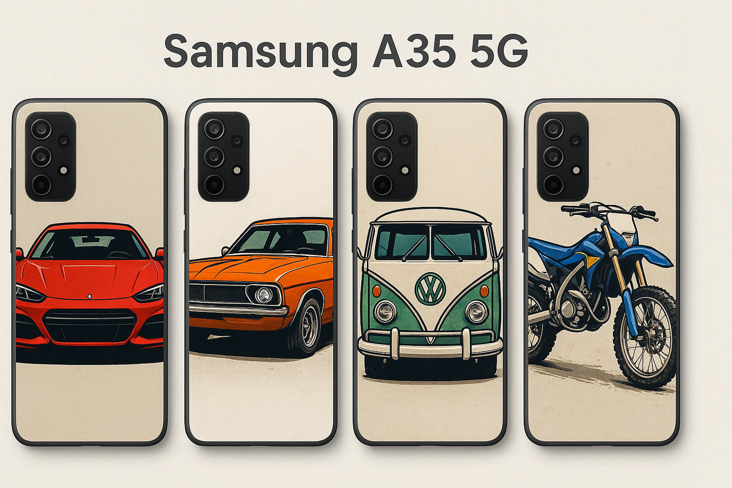 Coque de Tel Samsung a35 5g motifs vehicules