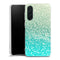 Coque pour Samsung A36 5G Gatsby mint, aesthetic douce, son effet strass bleu turquoise pour les femmes girly