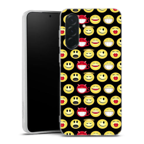 Coque Samsung A36 5G Funny smileys, protection aesthetic flexible en Tpu renforcé, idée cadeau pour la protection du smartphone a 36