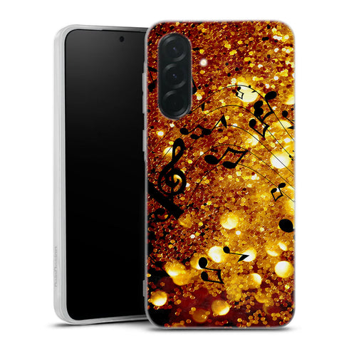 Coque pour Samsung A36 5G Golden Music, motif aesthetic imprimé sur une protection silicone mate