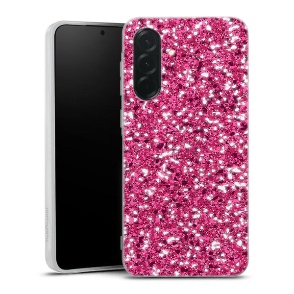 Coque pour Samsung A36 5G Pink Glitter way, protection en silicone renforcée, idée cadeau pour les filles, collection aesthetic