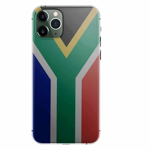 Drapeau Sud Africain | Coque iPhone SE 2020 Bumper Drapeau Afrique du Sud | Housse protection Silicone, Tpu, Antichocs | Verre Trempé MaCoquePerso
