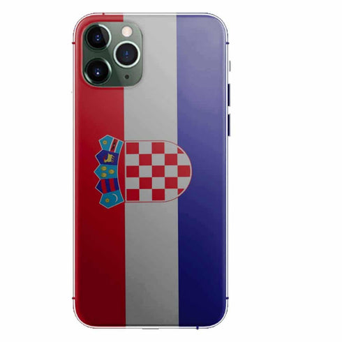 Drapeau Croate | Coque iPhone SE 2020 Drapeau Croatie | Housse protection Silicone, Tpu, Antichocs | Bumper Verre Trempé MaCoquePerso