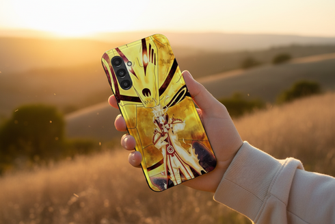 Forme ultime Naruto Kyubi jaune Samsung a13, coque en silicone manga