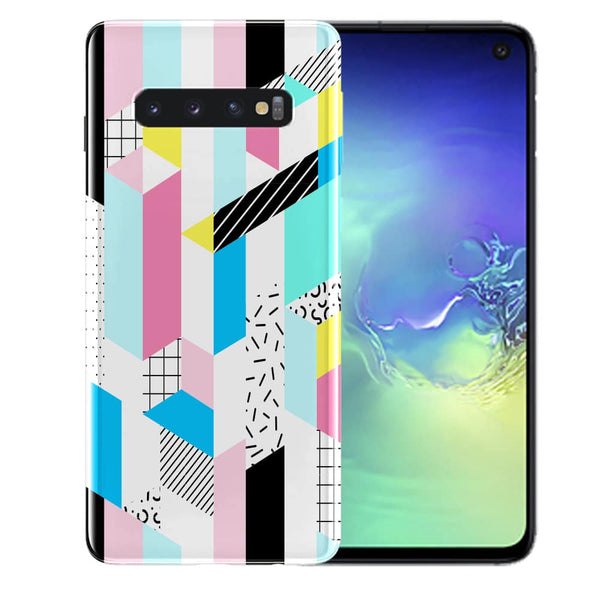 GEOMETRIC TEXTURES : Coque Samsung S10 en Silicone, S10E, S10 Plus