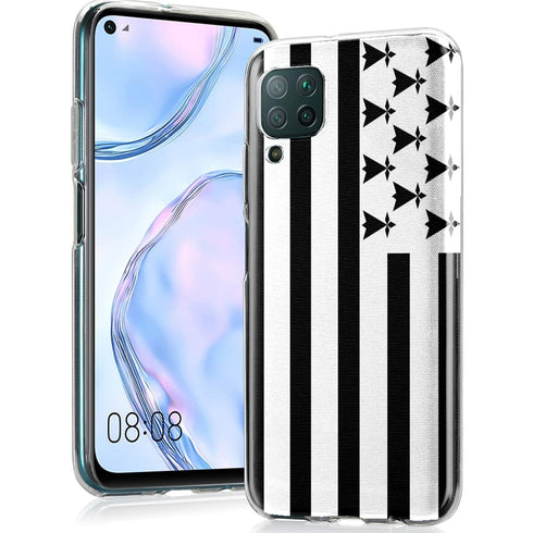 Coque Drapeau Bretagne Huawei P40 Lite en Silicone